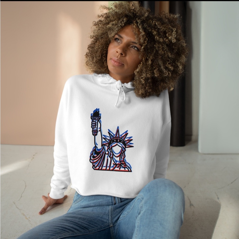 Fourth of July White Graphic Hoodie